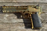 Magnum Research Desert Eagle Gold Tiger Stripes Pistol .50 AE NEW - 5 of 6