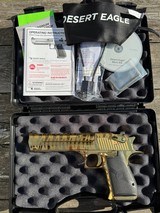 Magnum Research Desert Eagle Gold Tiger Stripes Pistol .50 AE NEW - 1 of 6