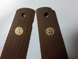 COLT 1911 ORIGINAL WOOD GRIPS W/GOLD INSIGNIA NOS - 2 of 3