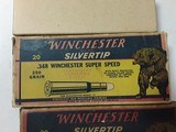 WINCHESTER .348 WINCHESTER
SUPER SPEED SILVERTIP AMMO 250GR. GRIZZLY BOX - 8 of 10