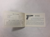 BROWNING AUTOMATIC PISTOLS BOOKLET, MANUAL DATED 5/62 - 4 of 4