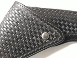 BIANCHI #16 LINED FLAP HOLSTER FOR S&W K-FRAME 4" BASKET WEAVE - 4 of 6