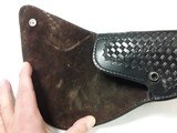 BIANCHI #16 LINED FLAP HOLSTER FOR S&W K-FRAME 4" BASKET WEAVE - 6 of 6