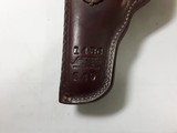 LAWRENCE FLAP HOLSTER CHAMOIS LINED BASKET WEAVE FOR S&W K-FRAME 4" - 5 of 9