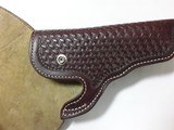 LAWRENCE FLAP HOLSTER CHAMOIS LINED BASKET WEAVE FOR S&W K-FRAME 4" - 8 of 9