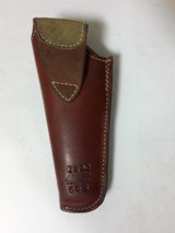 LAWRENCE CHAMOIS LINED BELT HOLSTER FOR S&W N-FRAME 6" - 2 of 5