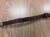 LAWRENCE #5 1" MILITARY STYLE LEATHER SLING WITH FULL FLORAL PATTERN - 6 of 9