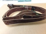 LAWRENCE #5 1" MILITARY STYLE LEATHER SLING WITH FULL FLORAL PATTERN - 8 of 9
