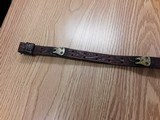 LAWRENCE #5 1" MILITARY STYLE LEATHER SLING WITH FULL FLORAL PATTERN - 5 of 9
