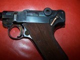 LUGER mfg by DMW, WW1 dated 1915, 98-99% finish with great straw colored parts - 7 of 14