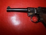 LUGER mfg by DMW, WW1 dated 1915, 98-99% finish with great straw colored parts - 6 of 14