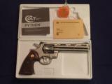 NIB Colt Python Nickel 6" 357 mag made in 1977 - 1 of 14
