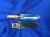 Springfield US Model 1880 Hunting Knife with Rare Original Short Leather Loop Scabbard - 2 of 4