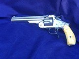 Original Smith & Wesson Third Model Russian Nickel aka New Model Russian or Model 3 Russian 3rd Model S&W - 1 of 8