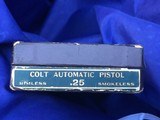 LNIB Colt Pocket Pistol Model 1908 .25 cal 1930 - 7 of 8