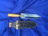 Springfield US Model 1880 Hunting Knife with Rare Original Short Leather Loop Scabbard - 1 of 4