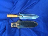 Springfield US Model 1880 Hunting Knife with Rare Original Short Leather Loop Scabbard - 2 of 4