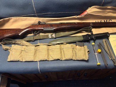 SPRINGFIELD ARMORY M1 GARAND-1944-WWII***MANY EXTRAS***