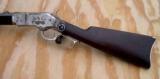 Winchester Model 1866 Nickel Factory Engraved Saddle Ring Carbine with Factory Letter - 2 of 15