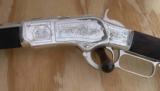 Winchester 1873 2nd Model Deluxe Factory Silver Plated & Engraved Rifle with Letter - 3 of 15