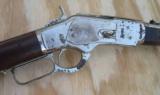 Winchester Early 2nd Model 1873 Full Nickel Saddle Ring Carbine SRC with Fancy Stock - 7 of 15