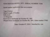 Winchester 2nd Model 1873 Saddle Ring Carbine SRC with Factory Letter - 15 of 15