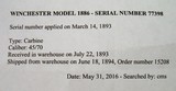 Winchester 1886 Saddle Ring Carbine SRC .45-70 High Condition - 15 of 15
