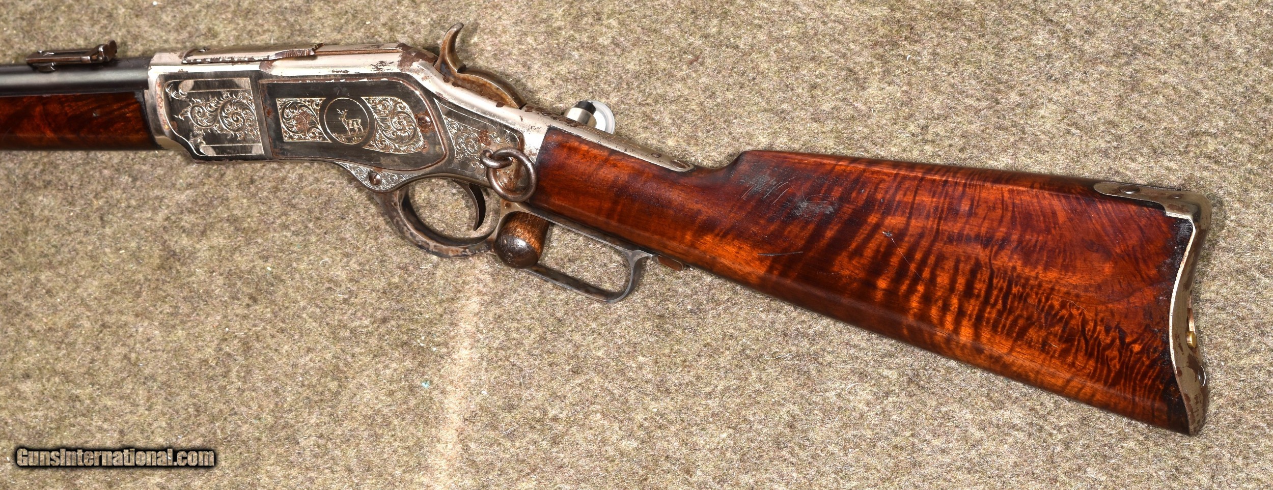 Engraved Winchester Lever Action Rifle, USA 1873 - Irongate Armory