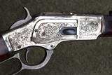 Factory Engraved Nickel Trim Winchester Model 1873 Saddle Ring Carbine SRC with Letter - 7 of 19