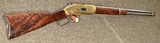 Factory Engraved Gold & Nickel Winchester Model 1873 Saddle Ring Carbine SRC - 2 of 20