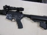 Custom Omega E3 Arms Tactical AR-15 Nickel Boran BCG NCStar Red Dot 1x40 with 5x Magnifier .223 / 5.56 Skulls Finish - 10 of 13