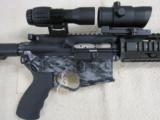 Custom Omega E3 Arms Tactical AR-15 Nickel Boran BCG NCStar Red Dot 1x40 with 5x Magnifier .223 / 5.56 Skulls Finish - 3 of 13