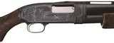 Engraved and Silver Inlaid Winchester Model 12 12ga 30” Custom - 4 of 15