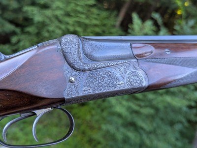 Greifelt 12ga O/U mint cond beautiful gun