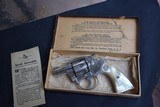 COLT BANKER SPECIAL PRE WAR 1937 SQUARE BUTT NICKEL WITH FACTORY BOX AND FACTORY MOTHER OF PEARL GRIPS - 14 of 15
