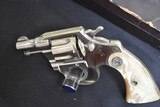 COLT BANKER SPECIAL PRE WAR 1937 SQUARE BUTT NICKEL WITH FACTORY BOX AND FACTORY MOTHER OF PEARL GRIPS - 10 of 15