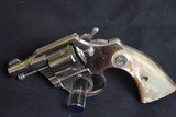 COLT BANKER SPECIAL PRE WAR 1937 SQUARE BUTT NICKEL WITH FACTORY BOX AND FACTORY MOTHER OF PEARL GRIPS - 8 of 15