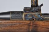 New Dakota Arms Model 76 Safari 300 H&H Upgraded Stock Engraved Gold Inlaid Case Colored Talley Rings - 8 of 23