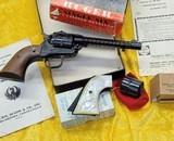 As New in Box Ruger 3-Screw Single Six 22 LR and 22 Mag Cylinders (Circa 1966) Plus Pearl Jay Scott Grips - Looks Unfired - 13 of 14