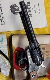 As New in Box Ruger 3-Screw Single Six 22 LR and 22 Mag Cylinders (Circa 1966) Plus Pearl Jay Scott Grips - Looks Unfired - 4 of 14