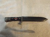 Hitler Youth Knife and Metal Scabbard, Artur Schuttelhofer, Solingen Steel - 1 of 14