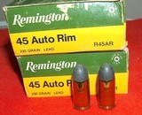 REMINGTON; R - P; .45 AUTO RIM; 230 GR. LRN; 2 Boxes; 100 rounds - 2 of 3