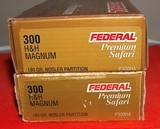 FEDERAL Premium Safari; .300 H & H Magnum 180 grain Nosler Partition - 1 of 3