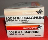 WINCHESTER 300 H & H Magnum 180 Grain Silvertips - 1 of 3