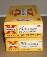 .30 Remington, Winchester Super X 170 Grain Silvertip; 2 Boxes, 40 Rounds - 1 of 3