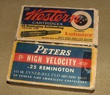 .25 Remington, Box of Western, Box of Peters - 1 of 8