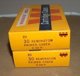 WINCHESTER Cartridge Cases .30 Remington Primed Cases; 2 Boxes 40 Cases - 2 of 4