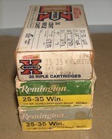 WINCHESTER 25-35 Brass, used 80 Deprimed Brass Cases and 60 Primed Brass Cases, 40 R-P, 20 W-W - 4 of 6