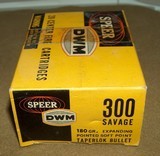 SPEER, DWM .300 Savage Ammunition, 20 Rounds - Image 1 of 6
