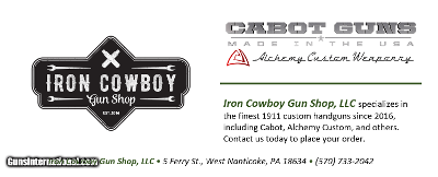 Cabot Guns & Alchemy Custom Pistols In Stock !!!! New Guns Just Arrived!!!!!!!